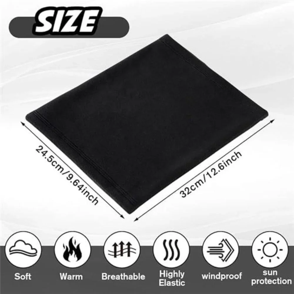2 Pack Winter Neck Gaiter for Men & Women, Windproof Fleece Face Mask Cover
